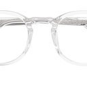 Clear Retro-Vintage Low Bridge Fit Round Eyeglasses
 