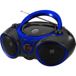Jensen CD-490 Portable Sport Stereo CD Player with AM/FM Radio and Aux Line-in & Headphone Jack (Blue)