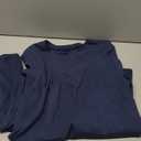 THE GYM PEOPLE Women's Crew Neck Thermal Fleece Shirts Slim Fit Long Sleeves Underwear Basic Pullover Tops Grey Blue, M