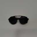 FEISEDY Retro Round Steampunk Sunglasses Women Men Vintage Eyewear Light Plastic Frame with Leatherwear B2532 (Black)