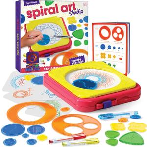 Dan&Darci Spiral Art Kit for Kids - Craft Set for Girls & Boys Ages 6-12 - Gifts for 6, 7, 8, 9, 10 Year Old Girl, Boy - Toys and Crafts Kits Gift - Arts Birthday Retro Vintage Ideas Drawing
