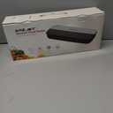 Food Sealer Vacuum Sealer-Tempered Glass Stainless Steel panel, LED Touch Control, Digital Display, Pulse/Moist/Dry/Seal/External Suction Modes, Includes 30 Vacuum Bags & Built-in Cutter (Black Gray)