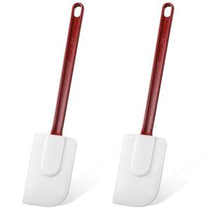 Lounsweer 2 Pcs Heat Resistant Rubber Spatula 14 Inch Commercial Silicone Spatula Scraper Set for Kitchen Use Cooking Silicone Cooking Utensils Sets