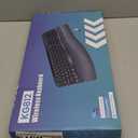 Ergonomic Wireless Keyboard with Cushioned Wrist Rest, Wave Keys, Phone Holder, Comfortable Natural Typing, 2.4GHz Full Size Cordless USB Computer Keyboard for Windows, Mac OS, Laptop, PC (Black)