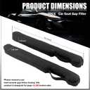 2026 New Car Seat Gap Filler 2 Pack,Leather Seat Gap Filler Strip with Fix Strap to Avoid Items from Falling,Universal Car Seats Gaps Plug Cars Interior Accessories