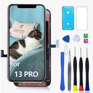 FHD LCD Screen for iPhone 13 Pro Screen Replacement (A2483, A2636, A2639, A2640, A2638) 6.1 inch Touch Screen Replacement Display Digitizer Frame Assembly with Repair Kit+Protective Film