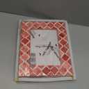 Handicrafts Home Red and White Picture Frame 5x7, Moroccan Bone & Resin Inlay Decorative Photo Frame, Handmade Modern Farmhouse Picture Frame for Wall or Tabletop, Gallery Wall & Living Room Decor