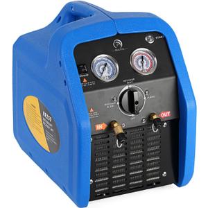 3/4HP Single Cylinder R1234YF R32 Refrigerant Recovery Machine, 110V Portable Oil-Less Freon Recycling Unit, for Automotive and Household HVAC System (RR250) 3/4HP Single Cylinder R1234YF R32 Refrigerant Recovery Machine, 110V Portable Oil-Less Freon Recycling Unit, for Automotive and Household HVAC System (RR250)