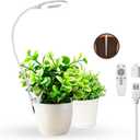 Full Spectrum Grow Lights for Indoor Plants, Clip-on LED Plant Lights for Indoor Growing with Auto On/Off Timing 4/8/12 Hrs, 10 Dimmable Levels, 3 Spectrum Modes & Adjustable Gooseneck, Remote Control