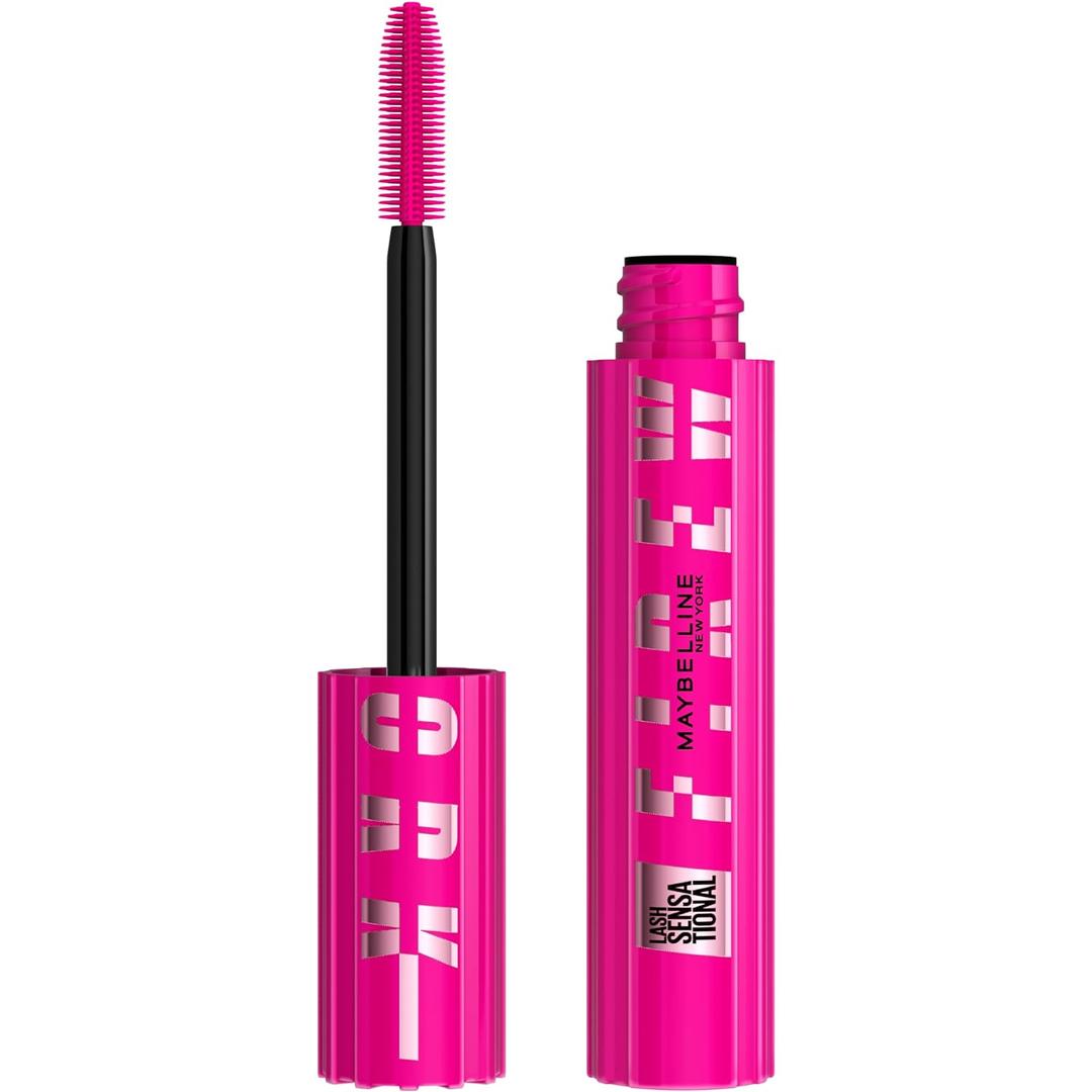 Maybelline Lash Sensational Firework Washable Mascara, Lengthening & Volumizing Mascara for up to 24HR wear, Blackest Black, 1 Count (0.33 Fl Oz (Pack of 1))