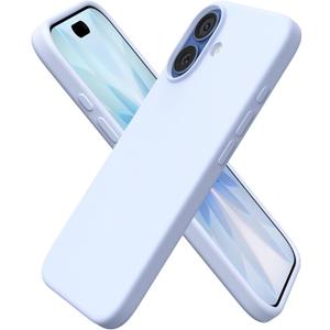 ORNARTO Compatible with iPhone 17 Case 6.3, Slim Liquid Silicone 3 Layers Full Covered Soft Gel Rubber Phone Case Protective Cover 6.3 Inch, Baby Blue