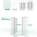 51" Extra Tall Cat Gate 30"-49.27" Wide, Auto Close, Pressure Mounted, for Cats & Small Dogs, Hallway, Stairs, Kitchen, Not Baby Gate,White