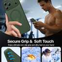 7 x Magnetic Shockproof for iPhone 17 Pro Case,Upgraded[Camera Protection][Compatible with Magsafe][Non-Slip][Mil-Grade Protection] Slim Translucent Matte Phone Case for iPhone 17 Pro,Forest Green