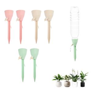 Self Watering Spikes 3 Pack, Automatic Watering Planter Insert Device, Self Drip Irrigation Flower Waterer System with Adjustable Vavle Switch for Vacation Indoor Outdoor Potted Plants