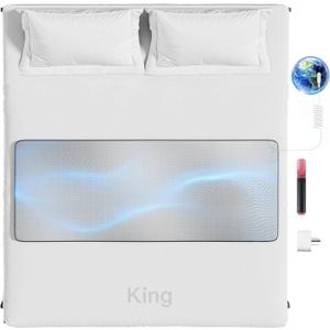 Grounding Mat for Bed, Graphene Grounding Pad for Sleeping, Reduce Anxiety and Inflammation, Pain Relief, Improve Energy -Includes Grounding Cord, Test Pen & Safety Adapter (King)