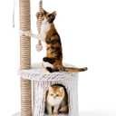 Cat Tree Tower, Multi-Level Cat Tower Condo with Spacious Elevated Perch, Scratching Post, Cozy Cave, Dangling Toy Ball, Durable Pet House Furniture for Indoor Kittens.