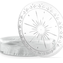 PLASTICPRO Premium Heavy Weight Crystal Clear Disposable Hard Plastic Plate (240, 9'' Inch Plates)