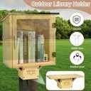 Little Library Mount, Outdoor Library Book Box Bracket Holder, Suitable for 4x4 Post, Stable & Quick - Install, for Neighborhood Community and School