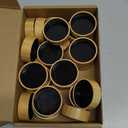 28 Pieces Bamboo Jar Lids Airtight Spice Jars Lids Fits 4 oz and 8 oz Square Spice Jars Reusable Wooden Storage Canning Caps for Nice Sealing Kitchen