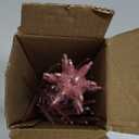 13.8 Inch Pink Christmas Burst Tree Topper Glittered 3D Burst Plastic Tree Topper Exploding Star Christmas Decoration for Home Ornaments Holiday Party Supplies