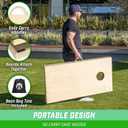 GoSports 4 x 2 ft Classic Wooden Cornhole Board Set - Portable Bean Bag Toss Game for Adults & Family - Includes Set of 8 Bean Bags with Tote Bag