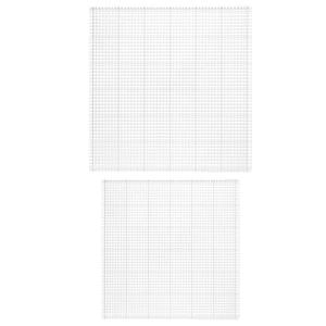 2PCSLow Tack Sticky Mat with Grid for Stamping Stenciling Ink Blending Clear Photopolymer Craft Low Tacky Mat Stamp Mat and fixed Stamp Blending DIY Projects Paper Card Scrapbooking ink blending fixed