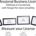 Creative Picture Frames 4-4X9Bk Black Business License Certificate Frames for Professionals 3.5 by 8.5-Inch Self Standing Easel