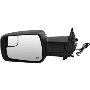 68276499AA CH1320471 Left Driver Side Mirror Replacement for Dodge Ram 1500 2019-2024, 7pins with Temp Sensor Power Heated Glass Manual Folding Texture Black (Left Driver Side)