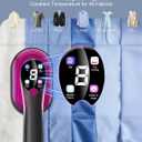 Travel Garment Steamer for Clothes with LED Display, 1200W Portable Handheld Steamer Iron 2 In 1, 10s Fast Heat Up, Large Ceramic Heat Panel, All-Fabric Quick Wrinkle Remover