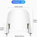 Mokuo Univeral Motorcycle Windscreen 17.2" x 16.5" Large Size Wind Splitter Wind Deflector Windshields Fit for Honda PCX150 Yamaha Zuma Scooter Chinese Mopeds