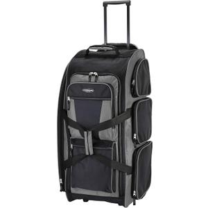 Travelers Club Xpedition 30 Inch Multi-Pocket Upright Rolling Duffel Bag (Charcoal Grey)