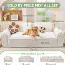 OstepDecor Washable Couch Cover for Dogs, Thick Pet Friendly Sofa Covers, Soft Couch Protector, Paw Cart Sofa Slipcovers, Cushion Protector for Leather, Sectional, Loveseat (20" x 24", White)