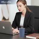 300 Pack Paper Cups 8 oz, Disposable Hot/Cold Beverage Drinking Cups, 8 OZ Paper Coffee Cups, Navy Floral Coffee Cups for Party, Picnic, Travel, and Events.