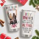 34HD Best Friend Tumbler with Lid, 20oz Insulated BFF Drinking Cup, Another Bonding Year Coffee Mug, Best Friends Gifts, Bestie Gifts for Birthday Mothers Day Christmas