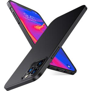 TORRAS Slim Fit for iPhone 12 Pro Max Case Ultra-Thin Sturdy Protective Cover with Non-Slip Grip & No Fingerprint Hard Plastic Super Slim Phone Case for iPhone 12 Pro Max Phone Case 6.7", Space Black