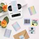 3 Rolls Square Thermal Labels Paper for Phomemo M220 M200 M221 M110 Labels Maker, 1.96 x 1.96 Waterproof Sticker Mini Printer Paper for DIY Barcode Logo Journal Notes Memo, Gradient