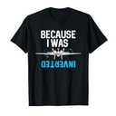 Airplane Inverted Funny Sarcastic Quote Tees Gift Because I Was Inverted Black Cotton 100% T-Shirt, S & Blue That's What Sea Said Tank Top, M