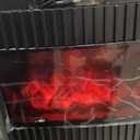 Space Heater for Indoor Use, 1500W Portable 13.78" Electric Heater with Thermostat, Fast Heating, 45° Oscillation, 12H Timer, Quiet & Safe 3D Flame Fireplace Ceramic Heater for Bedroom Office Home