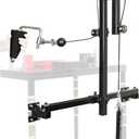 Generic Standard Arm Wrestling Battle Table Training Pulley System Professional Equipment Fitness Forearm, Table Corner Fixation Wrist Exerciser Strength Develop Machine with Handle, Black