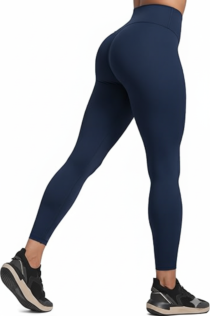 CRZ YOGA Secretsculpt Butterlift Workout Leggings 25" - No Front Seam High Waisted Womens Yoga Pants Booty Scrunch Butt S Dark blue