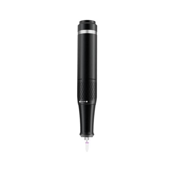 (Need Host) Electric Nail Drill Pen, 40000RPM Handle Handpiece Polishing Machine Part Replacement Aluminum Alloy, Electric Nail File DC Connector for Manicure Pedicure Machine Accessory Tool (Black)