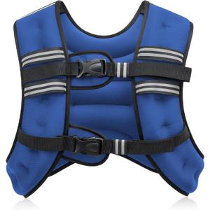 ZELUS Weighted Vest, 20lb Weight Vest with Reflective Stripe for Workout, Strength Training, Running, Fitness, Muscle Building, Weight Loss, Weightlifting