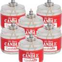 Candlelife 115-Hour Emergency Survival Candles - Long Burning, Unscented, Clean Burning Liquid Paraffin (Set of 6) for Blackouts, Camping, Fishing & Survival.