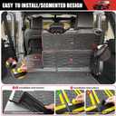 Seat Back Cover Compatible with 2018-2025 Jeep Wrangler JL Unlimited 4 Door 4X4, Cargo Mat All-Weather Protection Cargo Liner Rear Trunk Liner for 2024 Jeep Wrangler JL/JLU Accessories