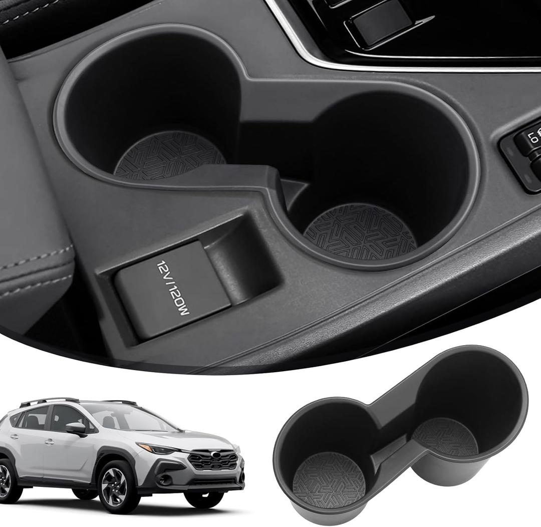 Autorder Car Cup Holder for Subaru Crosstrek 2024-2026 Accessories Water Cup Holders TPE Durable Cup Holder Insert for Crosstrek