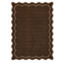 GarveeHome Scalloped Area Rugs 8x10 Large Brown Washable Living Room Rug