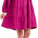 Mud Pie Women's Dallas Tiered Dress, Berry, Medium