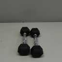 Hex Dumbbells Rubber Coated Hand Weights Pairs for Exercises and Fitness, Multiple Sizes