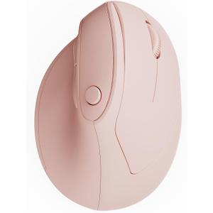 Ergonomic Mouse, USB+Bluetooth Dual Connection, Wireless Vertical Mouse for Reducing Wrist Pain, 1000/1600/2400 DPI, Ergo Mouse with Quiet Click for Windows Mac OS PC Computer Laptop, Pink