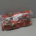 Artificial Fall Hanging Flowers for Decoration, 2pcs Long Vine Fake Flowers Plants Morning Glory, Realistic Faux Petunias for Planter Patio Porch Garden Autumn Outdoors Dec, Orange Red